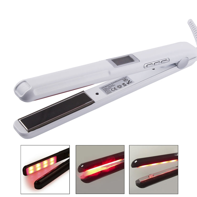 RUCHA Ultraschall-Infrarot-Haarpflegeeisen-Glätteisen mit verstellbarem, verbessertem LCD-Display, EU, US, UK, AU
