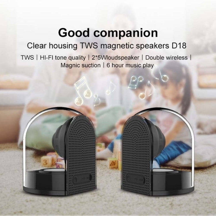 OVEVO True 3D TWS magnetischer kabelloser Bluetooth-Stereo-Surround-HiFi-Lautsprecher mit vollständig transparentem Zuhause