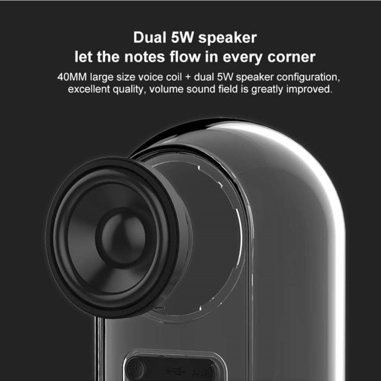 OVEVO True 3D TWS magnetischer kabelloser Bluetooth-Stereo-Surround-HiFi-Lautsprecher mit vollständig transparentem Zuhause